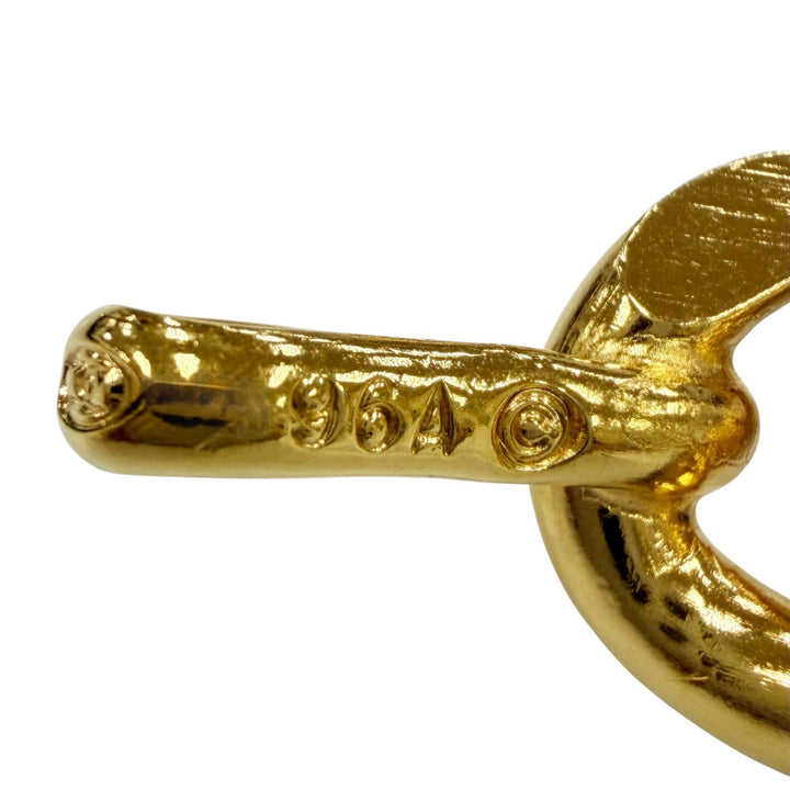 Great CHANEL belt 31 RUE CAMBON COCO Mark Logo Chain gold metal Women
