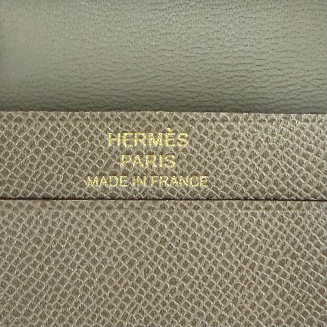 Excellent HERMES Card Case Bearn Mini Card Case Vaugham Leather Women