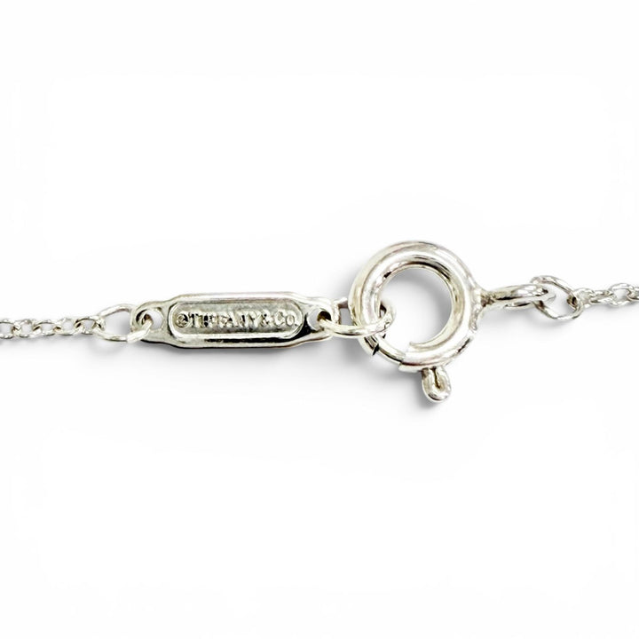 Excellent TIFFANY&Co. Necklace Pink Double Heart Tag Pendant Silver 925 Women