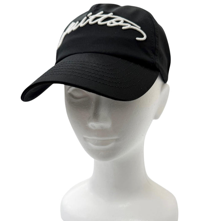 Excellent LOUIS VUITTON Cap Signature Logo Embroidery Baseball Noir