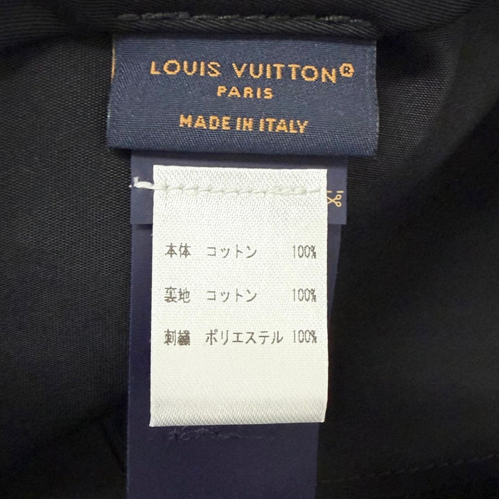 Excellent LOUIS VUITTON Cap Signature Logo Embroidery Baseball Noir