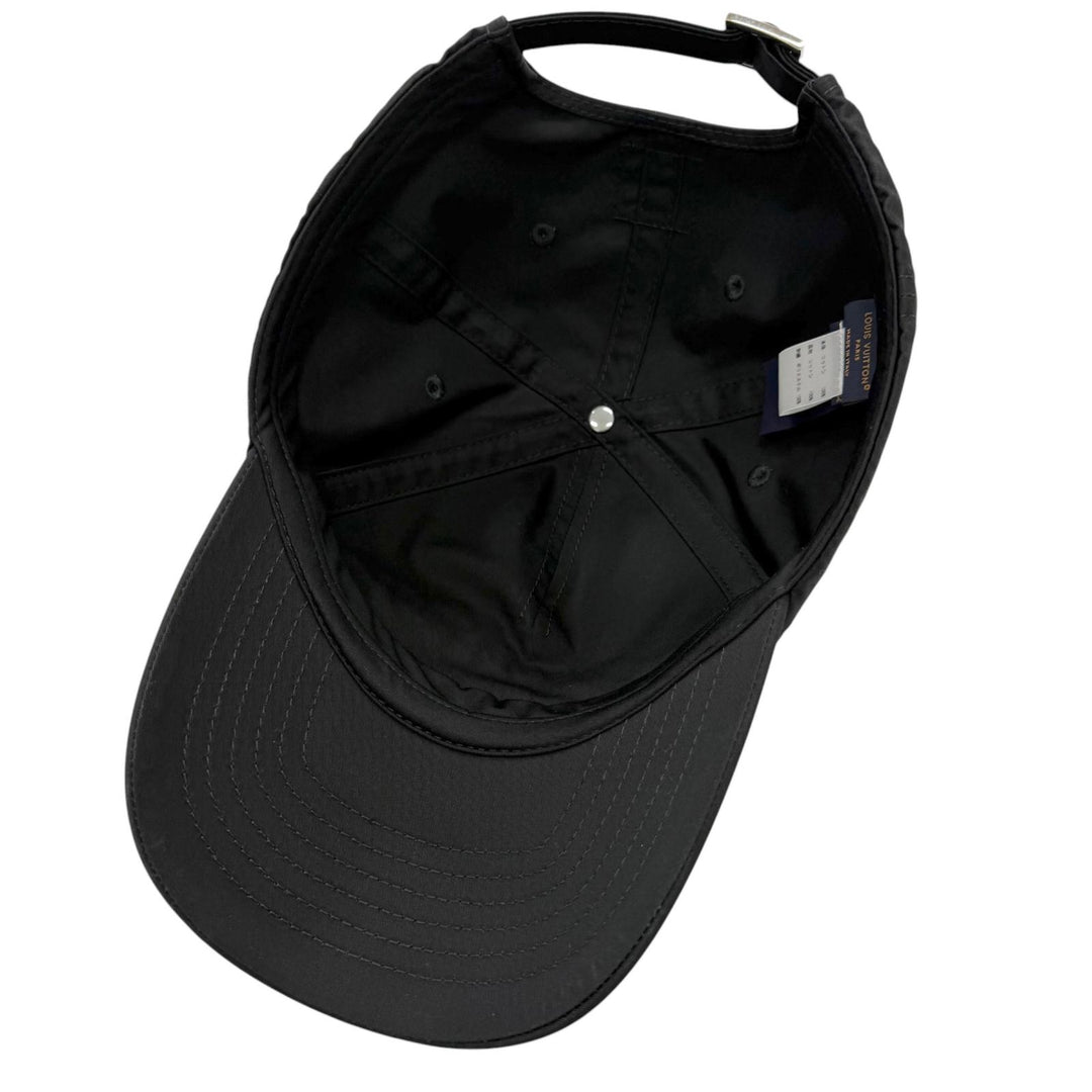 Excellent LOUIS VUITTON Cap Signature Logo Embroidery Baseball Noir