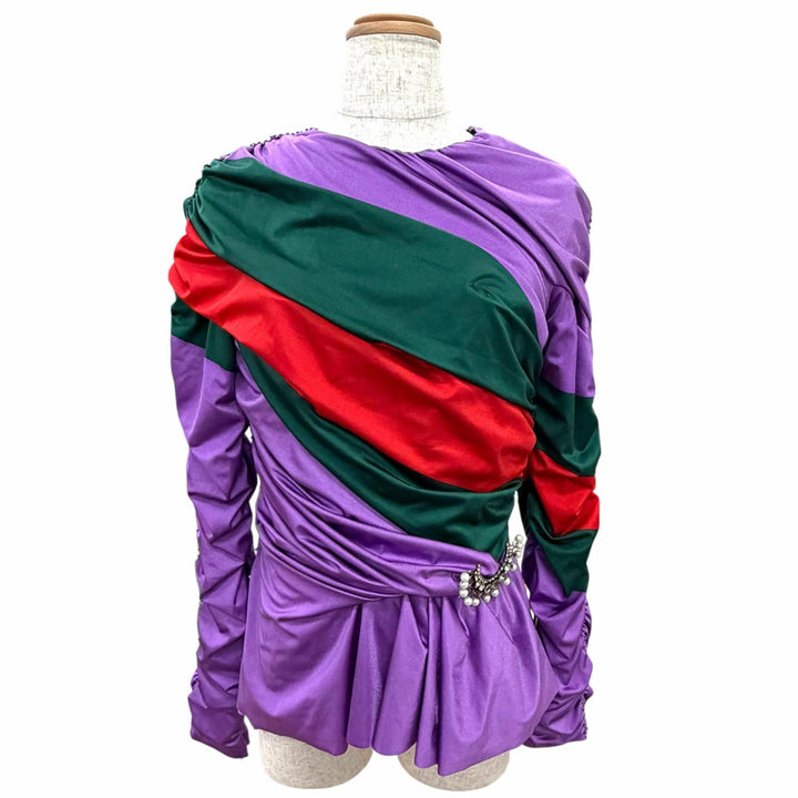 Great GUCCI BALENCIAGA tops Sherry Line Shirred Drape T-Shirt 44 677041
