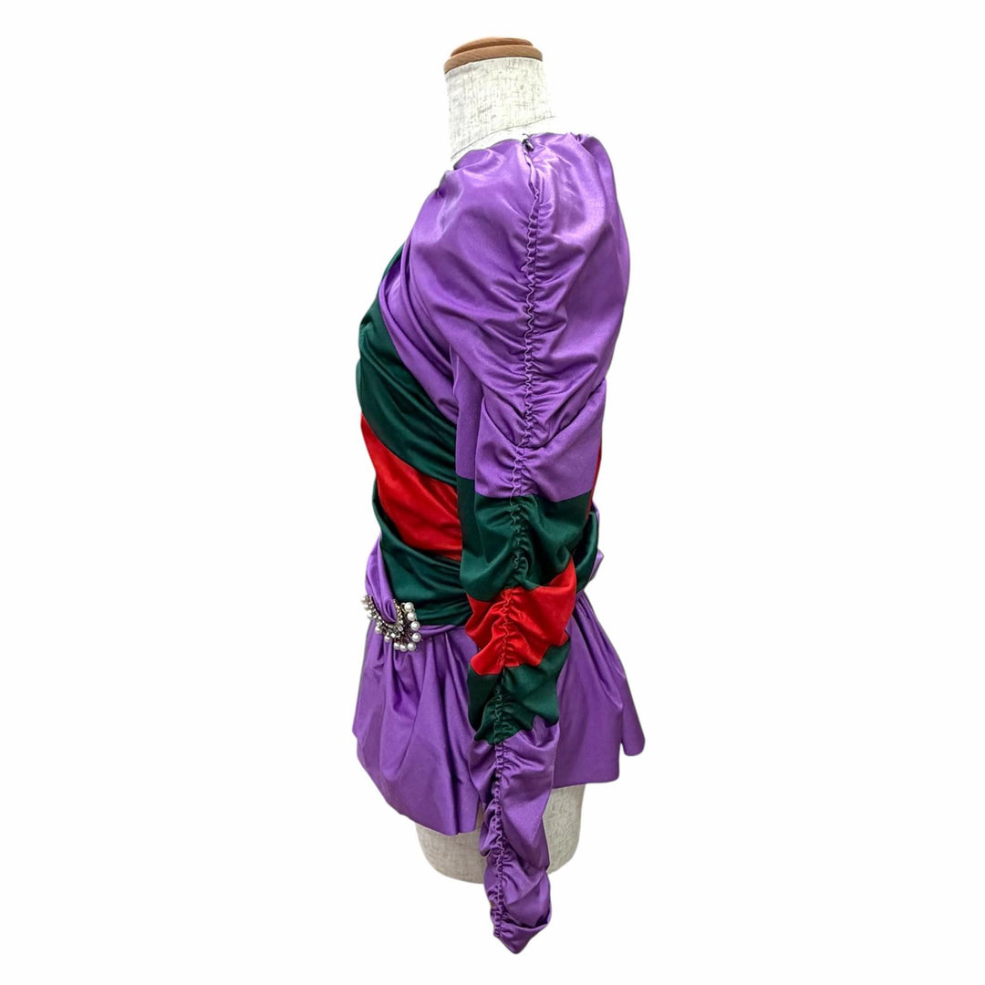Great GUCCI BALENCIAGA tops Sherry Line Shirred Drape T-Shirt 44 677041