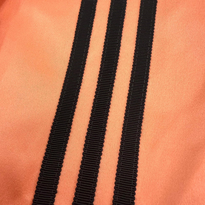 Great GUCCI×adidas one piece ruffle long-sleeved shirt Orange silk 38 723272