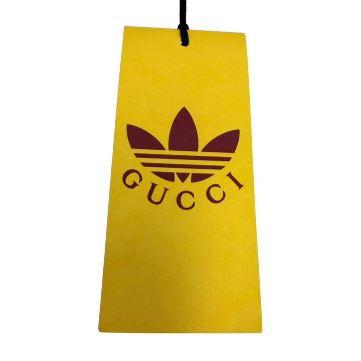 Pristine GUCCI×adidas one piece Frill 3-line long-sleeved shirt Orange silk 42