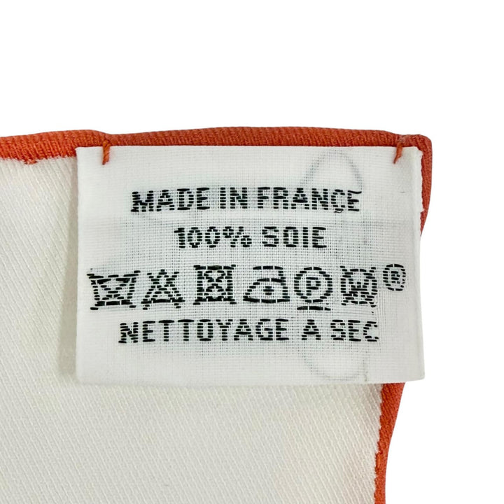 Excellent HERMES scarf Paris Qui Roule (Paris on Wheels) Carre 70 Red silk Women