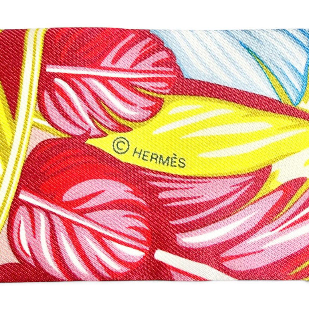 Excellent HERMES scarf Twilly Danse Pacifique silk Women