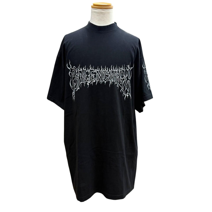 Great BALENCIAGA Short sleeve T-shirt DARKWAVE TEE black cotton mens 3 739028