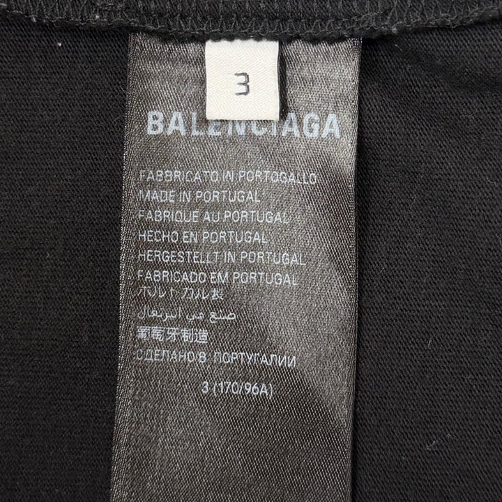 Great BALENCIAGA Short sleeve T-shirt DARKWAVE TEE black cotton mens 3 739028