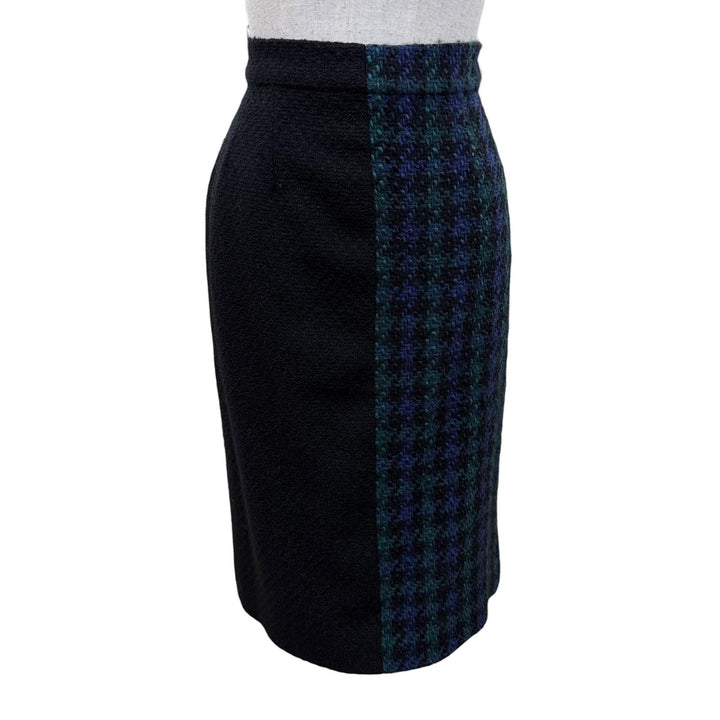 Excellent CHANEL skirt COCO Mark Gold Button Tweed Docking Skirt 36 20831