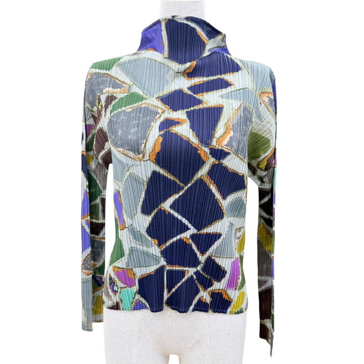 Excellent PLEATS PLEASE T-shirt Gem Pattern All-over Geometric Pattern 3
