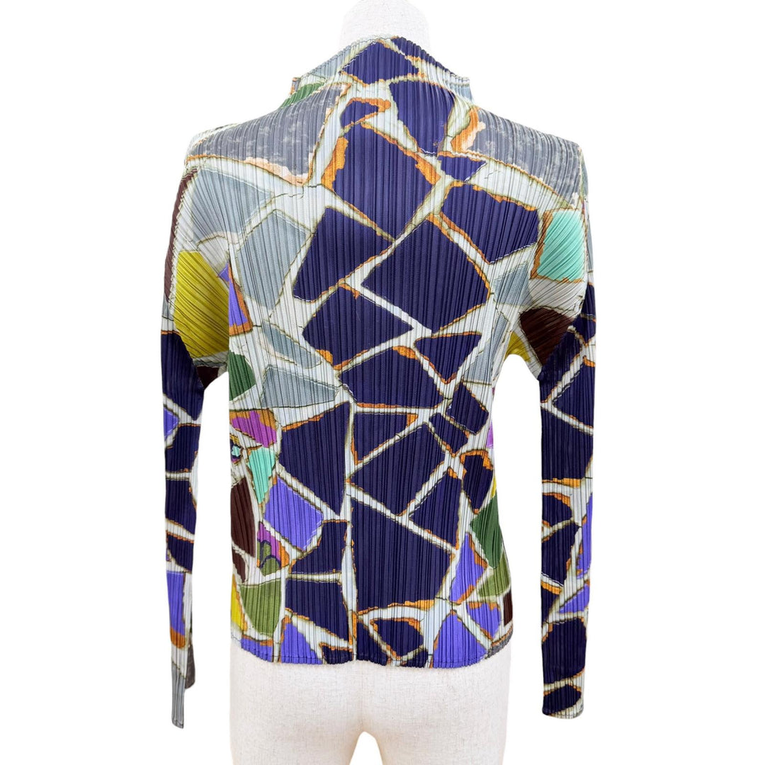 Excellent PLEATS PLEASE T-shirt Gem Pattern All-over Geometric Pattern 3