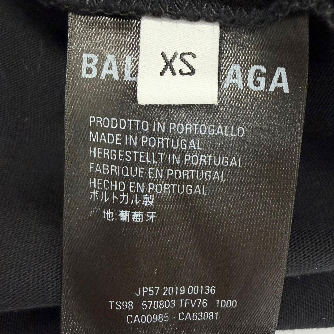 Excellent BALENCIAGA Short sleeve T-shirt BB logo print short sleeve black