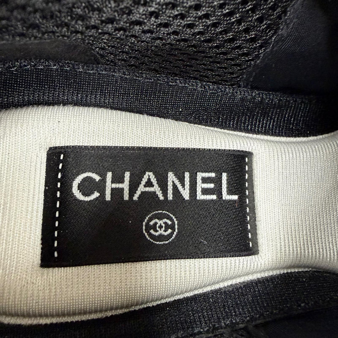 Great CHANEL Low cut sneakers COCO Mark Lace-up Leather black Women 36 G46609