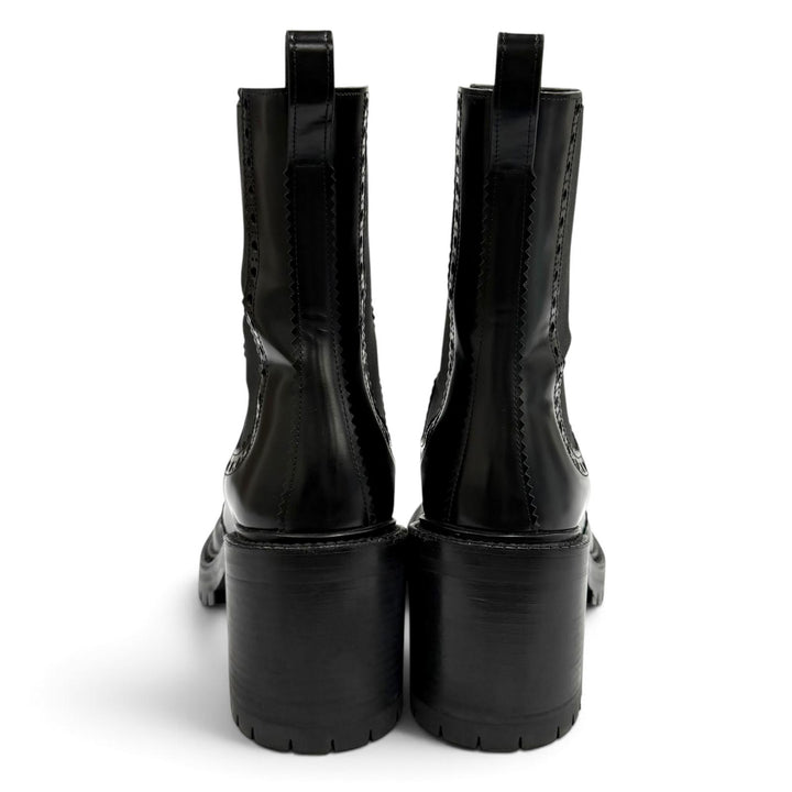 Great HERMES short boots Lindsay 70 black leather Women 37