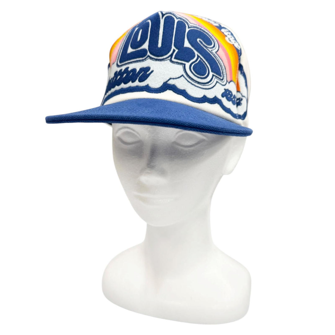 Great LOUIS VUITTON cap Rainbow Baseball Cap hat blue cotton mens M8160M