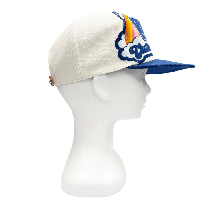 Great LOUIS VUITTON cap Rainbow Baseball Cap hat blue cotton mens M8160M
