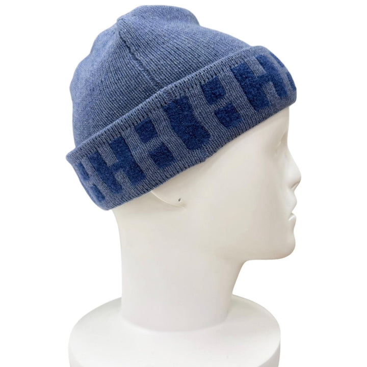 Pristine HERMES Knit cap BONNET RAJASTAN Margiela-era H logo