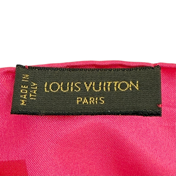 Excellent LOUIS VUITTON scarf Escalp Capri Monogram Mini Fringe silk M71053