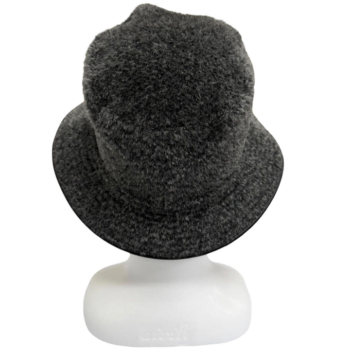 Great HERMES hat MOTSCH HERMES Motsch Hermes Boa Bucket Charcoal gray hair