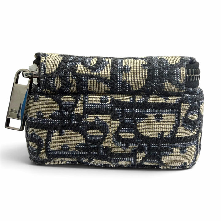 Excellent DIOR Shoulder Bag Oblique Rider Micro Pouch Beige canvas