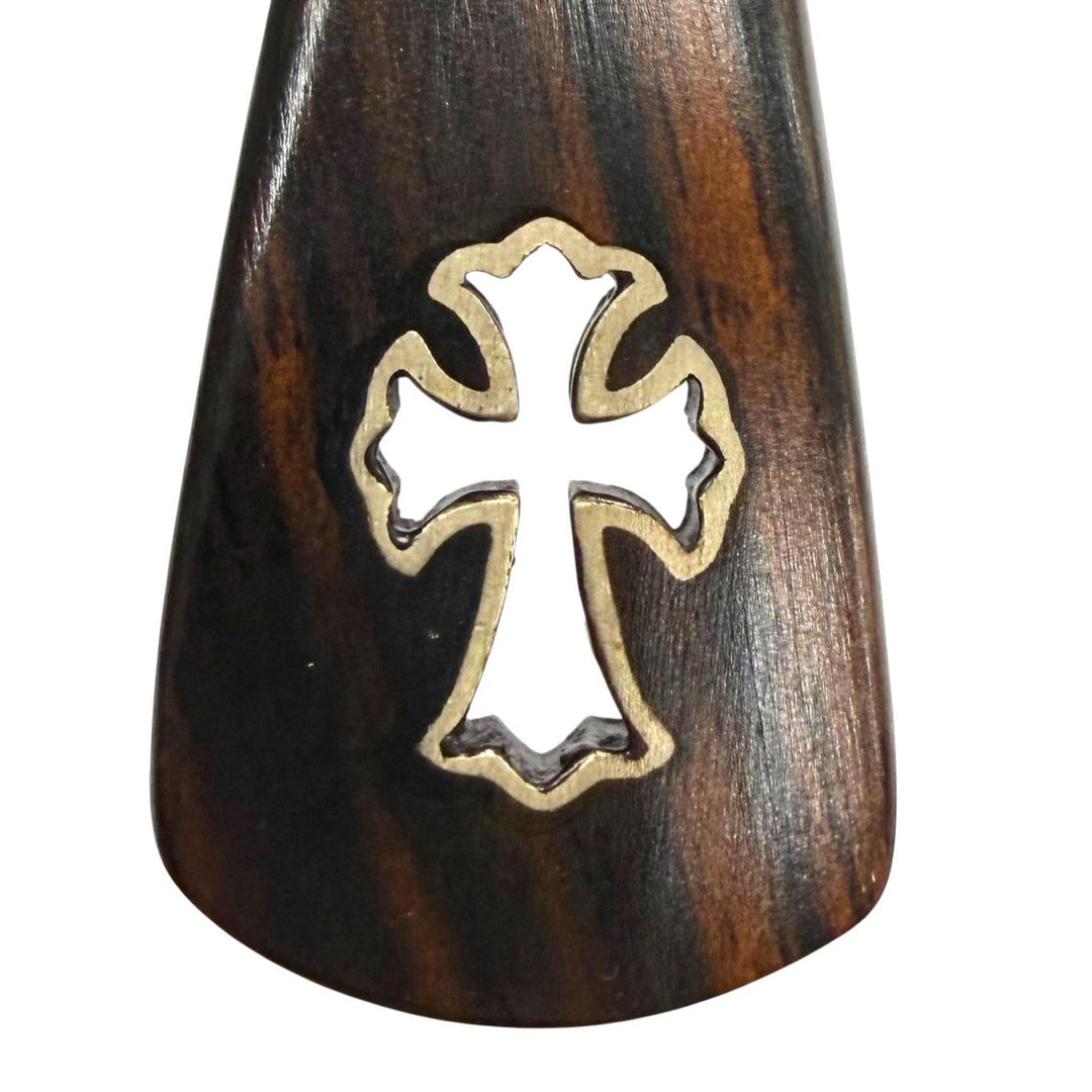 Great CHROME HEARTS Glasses TOPPS Silver Wood mens AS-WEB
