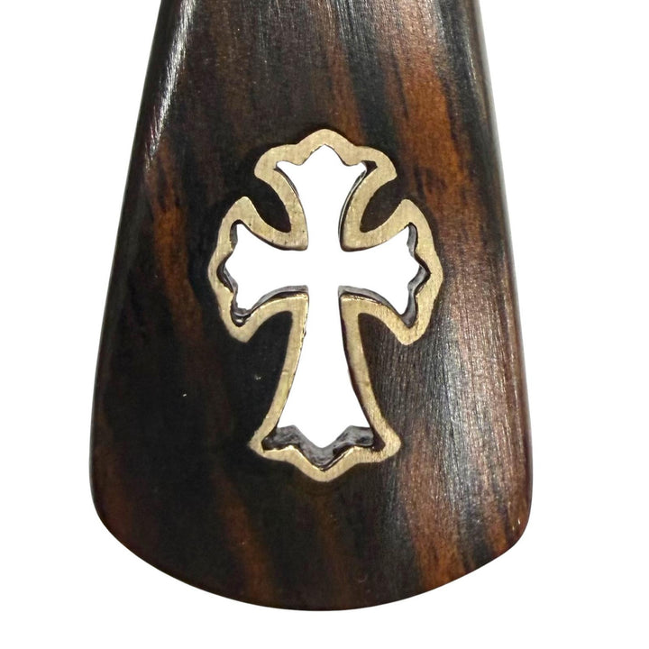 Great CHROME HEARTS Glasses TOPPS Silver Wood mens AS-WEB