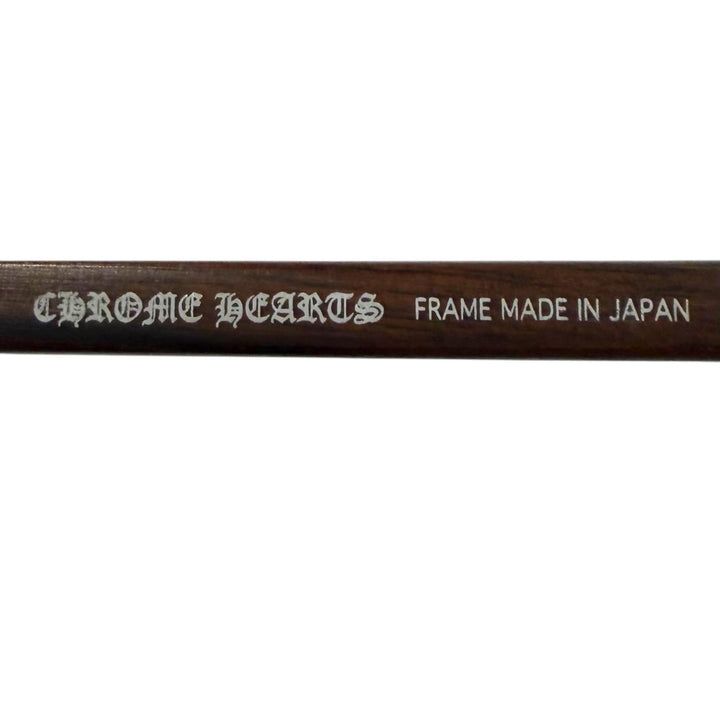 Great CHROME HEARTS Glasses TOPPS Silver Wood mens AS-WEB