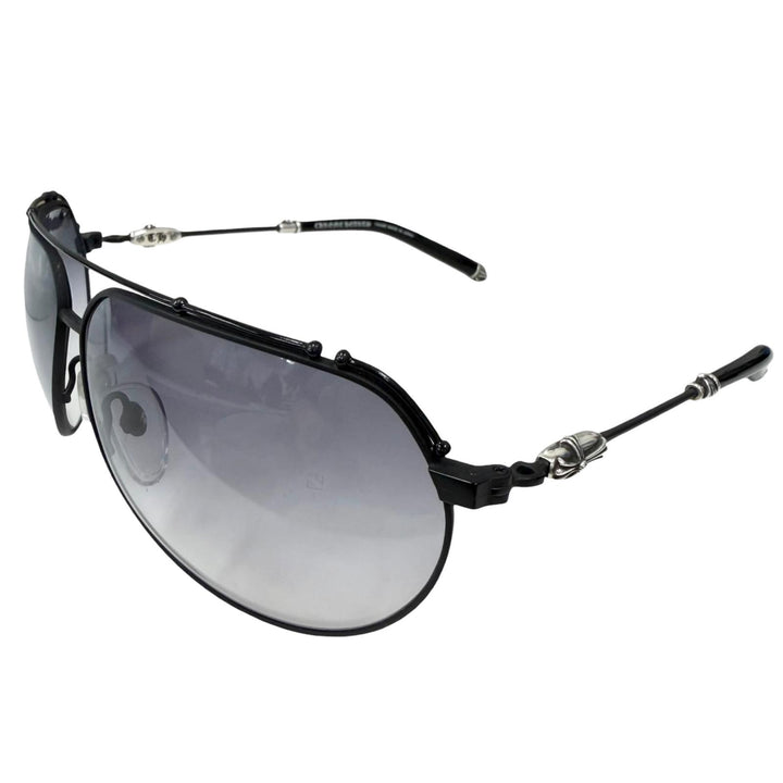 Great CHROME HEARTS sunglasses KUF FANNAW II Cross Two-Bridge Teardrop