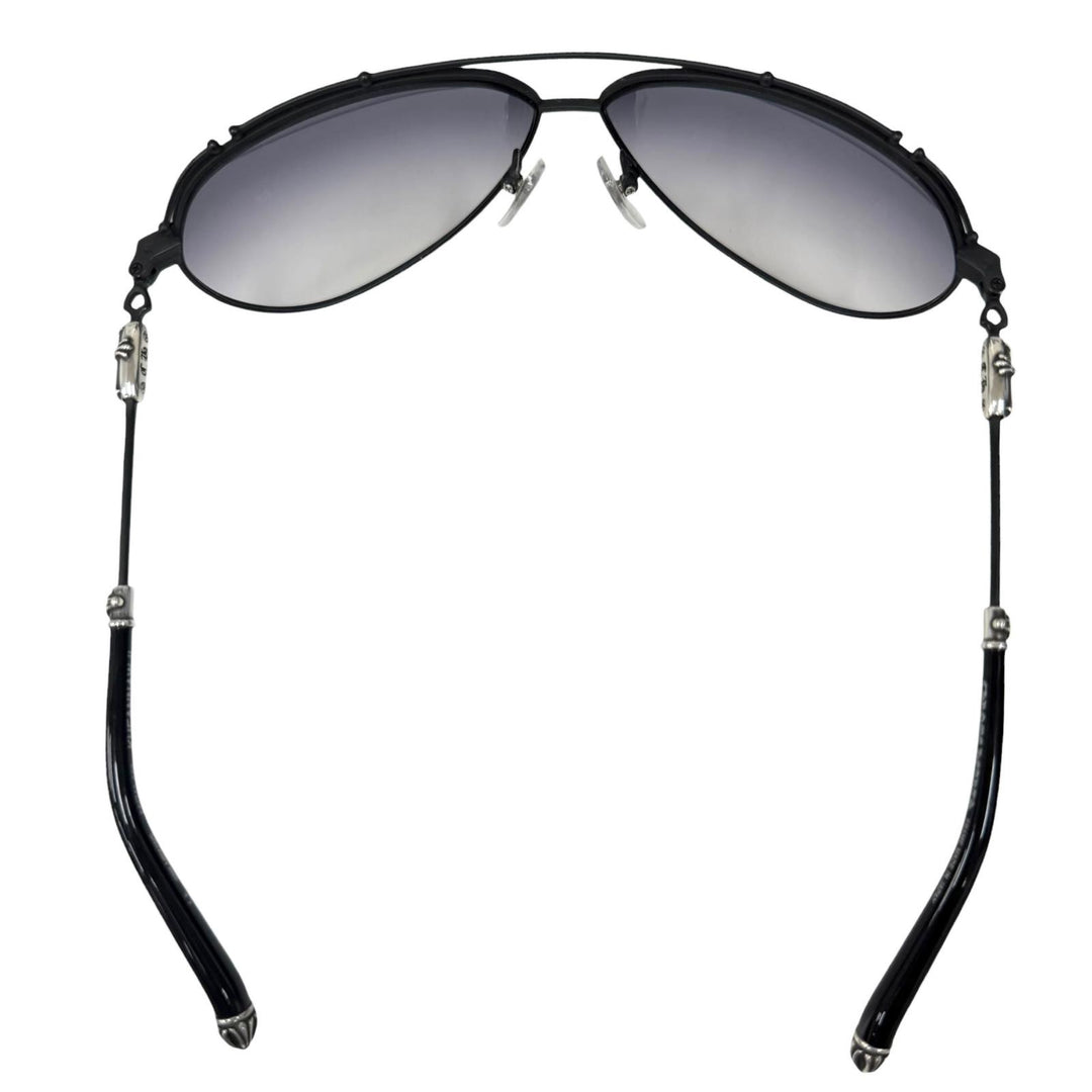 Great CHROME HEARTS sunglasses KUF FANNAW II Cross Two-Bridge Teardrop