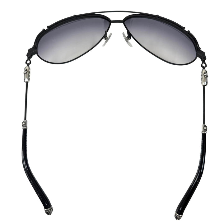 Great CHROME HEARTS sunglasses KUF FANNAW II Cross Two-Bridge Teardrop