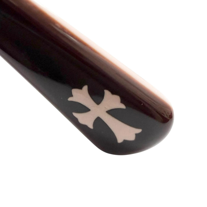 Great CHROME HEARTS Glasses SHELBY Cross Half-Rim Bordeaux