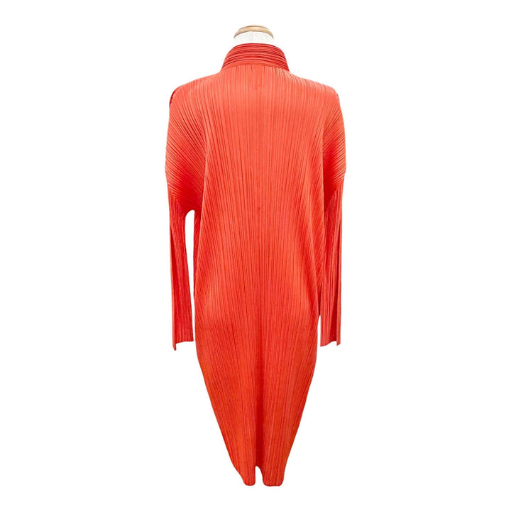 Excellent PLEATS PLEASE one piece Stand collar, long sleeves Orange 3 PP03-JH145