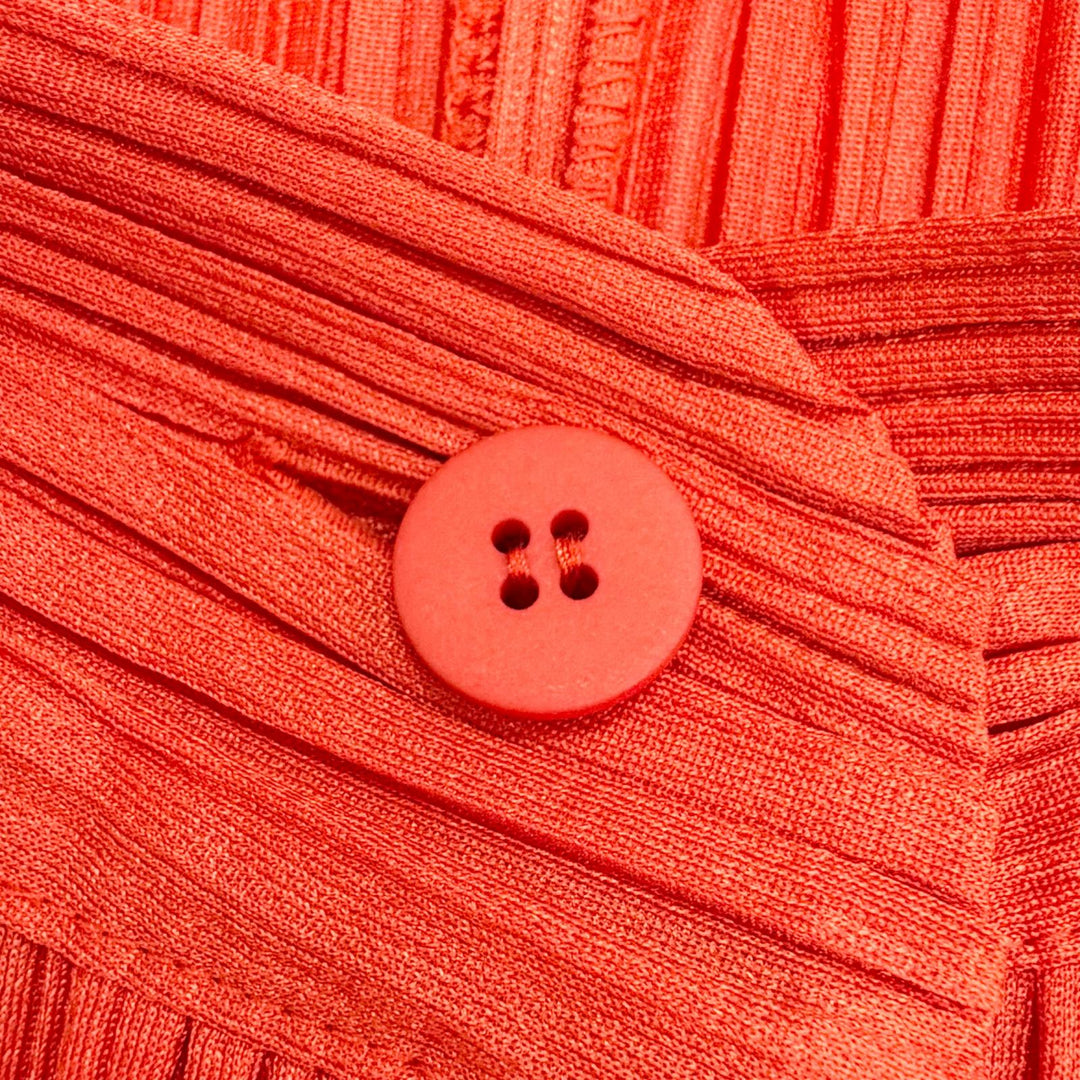 Excellent PLEATS PLEASE one piece Stand collar, long sleeves Orange 3 PP03-JH145