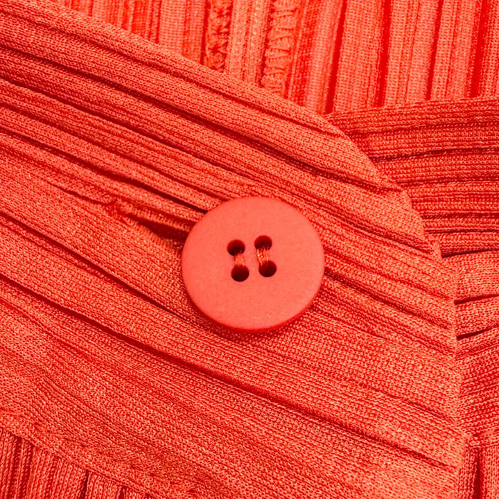 Excellent PLEATS PLEASE one piece Stand collar, long sleeves Orange 3 PP03-JH145