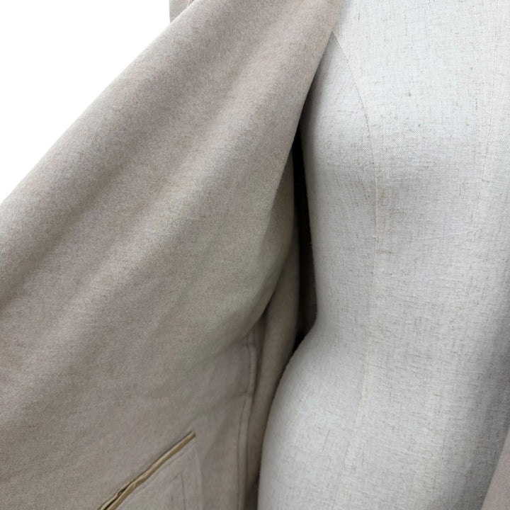Excellent LOUIS VUITTON coat 2-Way Hooded Wrap Coat beige cashmere Women 36