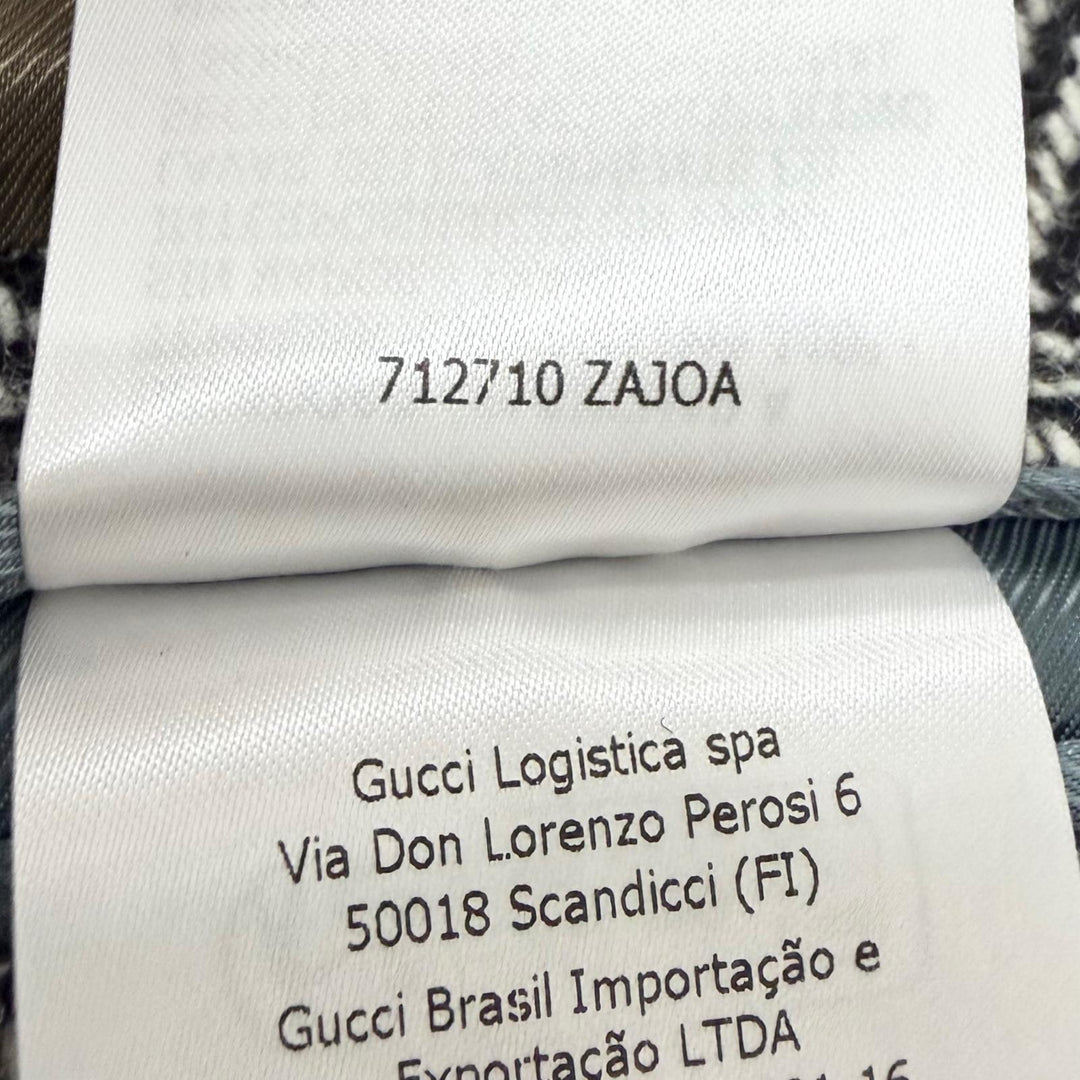 Excellent GUCCI Chester coat Herringbone double-breasted black
