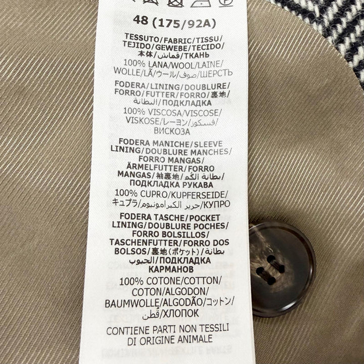 Excellent GUCCI Chester coat Herringbone double-breasted black