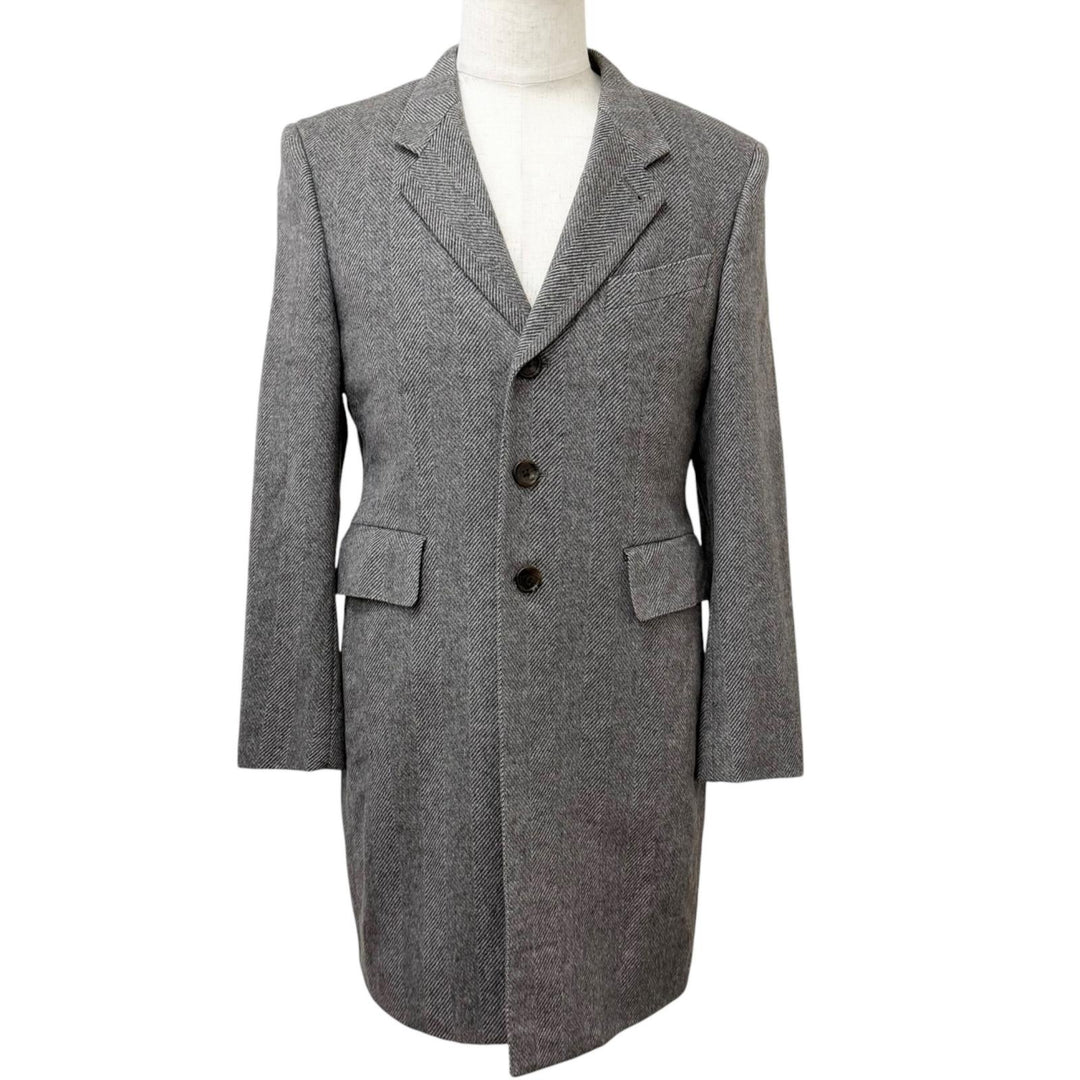 Excellent PAUL SMITH COLLECTION Chester coat Herringbone patterned lining Gurege