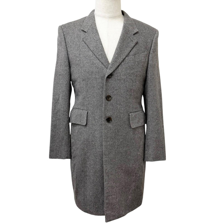 Excellent PAUL SMITH COLLECTION Chester coat Herringbone patterned lining Gurege