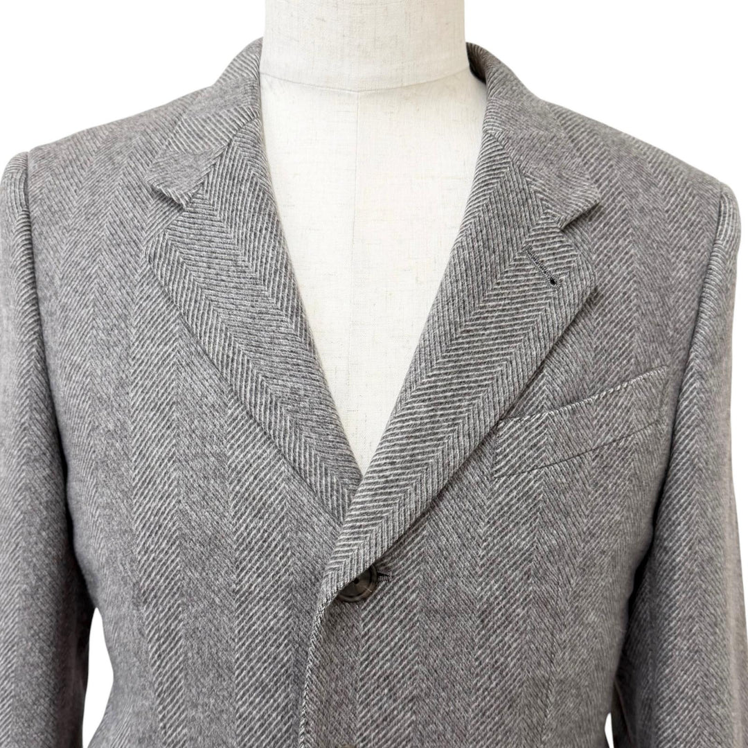 Excellent PAUL SMITH COLLECTION Chester coat Herringbone patterned lining Gurege
