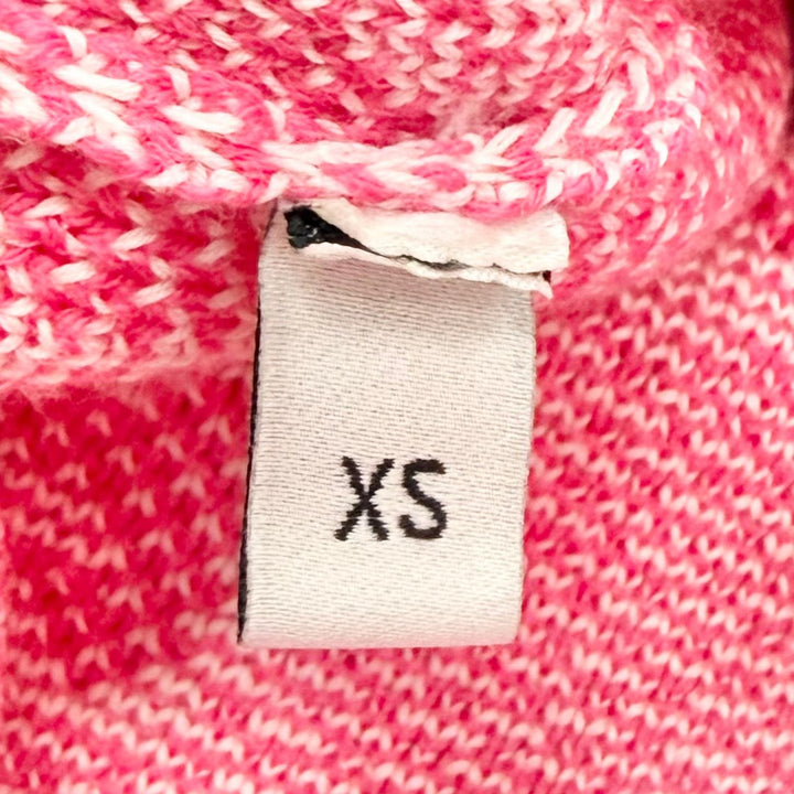 Excellent GUCCI cardigan GG Jacquard Anchor Gold Buttons pink wool XS 629452