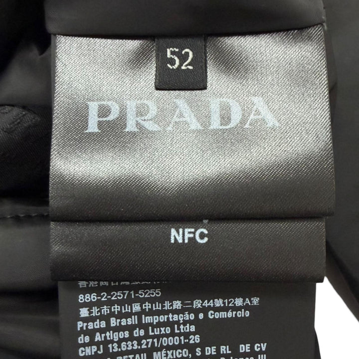 Excellent PRADA Blouson Re-Nylon Triangle Logo Reversible Hooded Jacket black