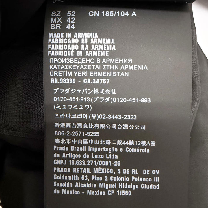 Excellent PRADA Blouson Re-Nylon Triangle Logo Reversible Hooded Jacket black