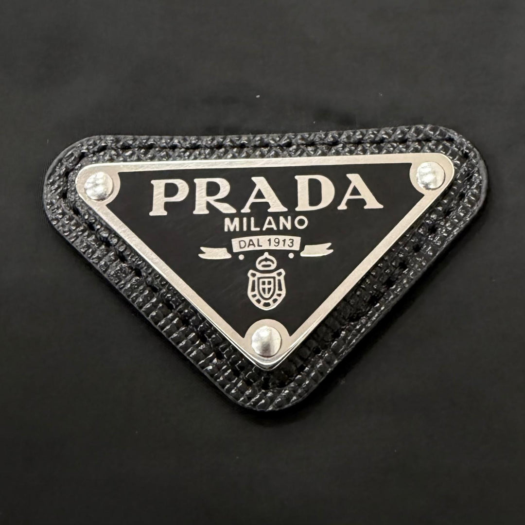 Excellent PRADA Blouson Re-Nylon Triangle Logo Reversible Hooded Jacket black