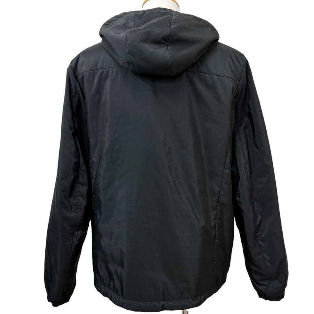 Excellent PRADA Blouson Re-Nylon Triangle Logo Reversible Hooded Jacket black