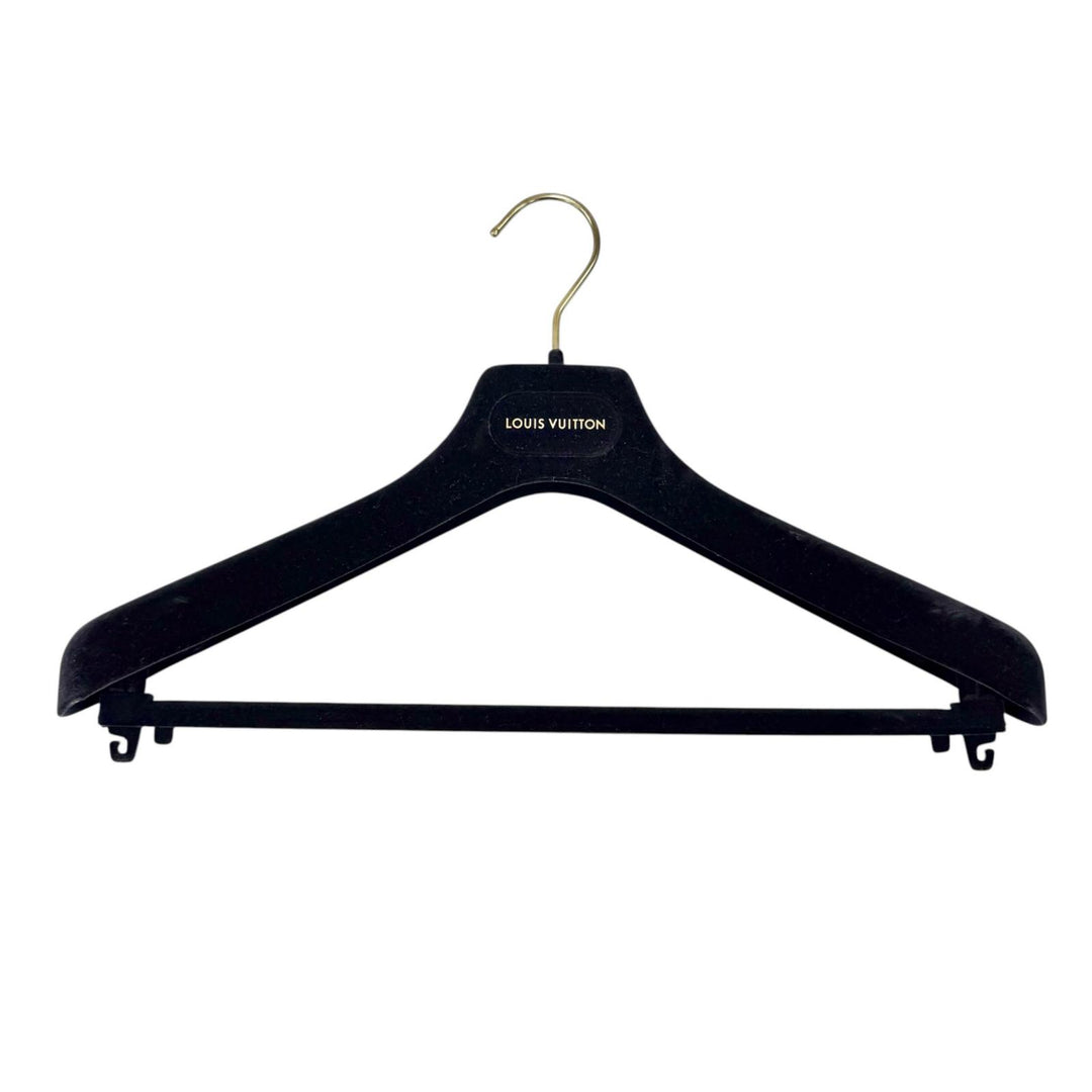 Excellent LOUIS VUITTON Silver design buttons, collarless coat black cashmere