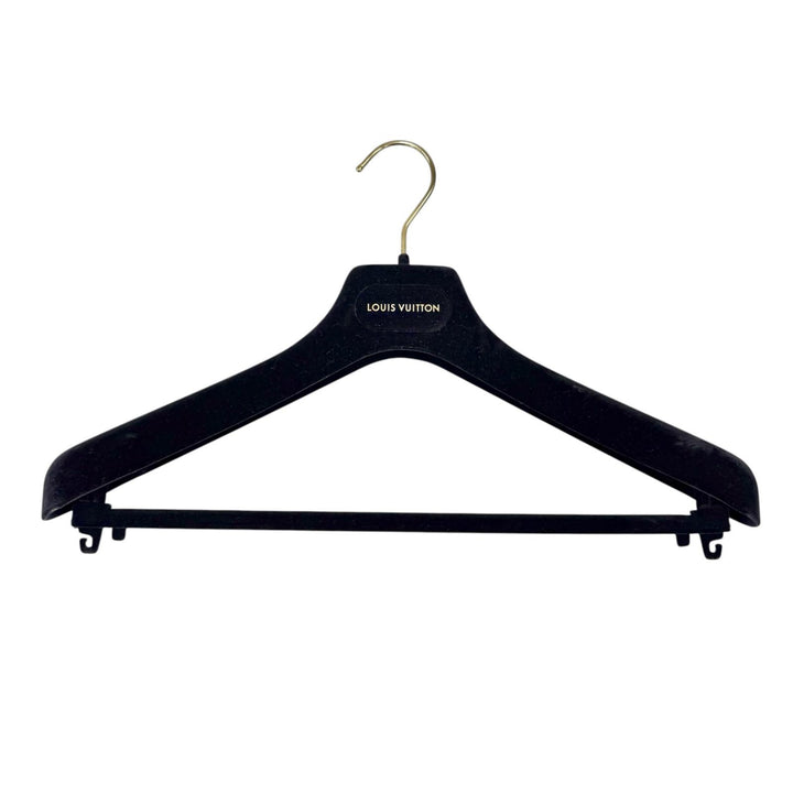 Excellent LOUIS VUITTON Silver design buttons, collarless coat black cashmere