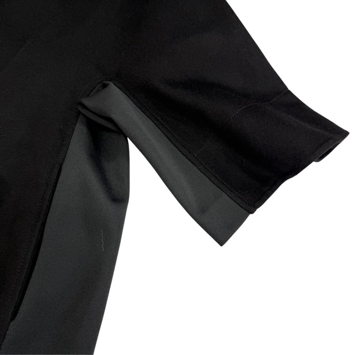 Excellent LOUIS VUITTON Silver design buttons, collarless coat black cashmere